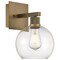 Access Lighting Port Nine Burgundy, Burgundy LED Wall Sconce, Antique Brushed Brass Finish, Clear Glass 63145LEDDLP-ABB/CLR - alternate 1